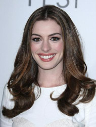 Anne Hathaway steps out for Stella McCartney spring presentation