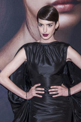 Anne Hathaway goes goth for New York City premiere