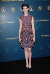 Anne Hathaway rocks patterned dress to Directors Guild of America Awards