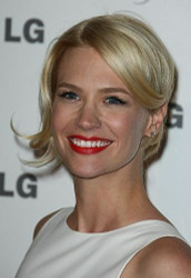 January Jones stuns in printed dress at premiere