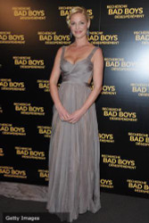 Katherine Heigl dazzles in a silver gown