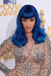 Katy Perry breaks from blue-on-blue ensembles