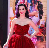 Katy Perry looks radiant in red at movie premiere