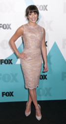 Lea Michele sparkles in blush sheath dress