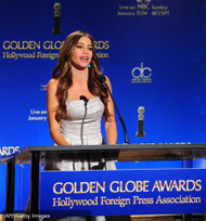 Sofia Vergara looks dazzling as she announces Golden Globes Awards