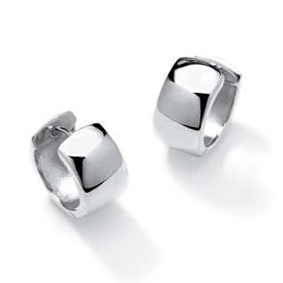 Huggie-Hoop Earrings in .925 Sterling Silver (5/8-inch)