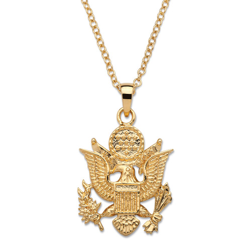 Army Pendant Necklace Gold-Plated 20"