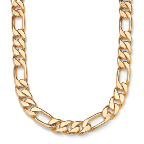 Men's Figaro-Link Chain Necklace in Yellow Goldtone 30" (9mm)