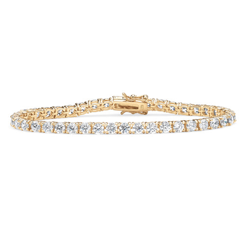 10.75 TCW Round Cubic Zirconia 18k Gold-plated Sterling Silver Tennis Bracelet