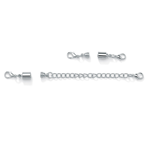 Silvertone Magnetic Clasp and Chain Extender Set Adjustable 5" to 6"