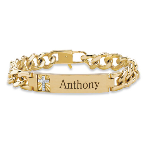 Cross Bracelet Yellow Gold-Plated 