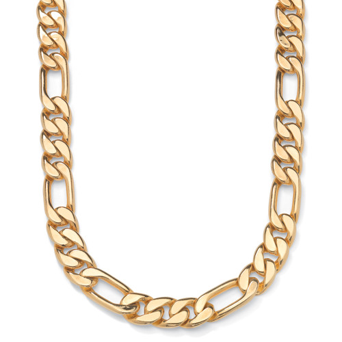 Figaro-Link Necklace in Yellow Goldtone 24" (9mm)