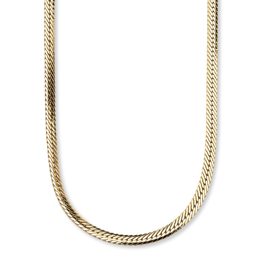 Herringbone Chain Necklace in Yellow Goldtone 20" (4.5mm)