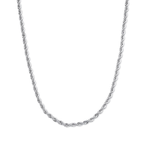 Rope Chain Necklace in Sterling Silver 18" (1.4mm)