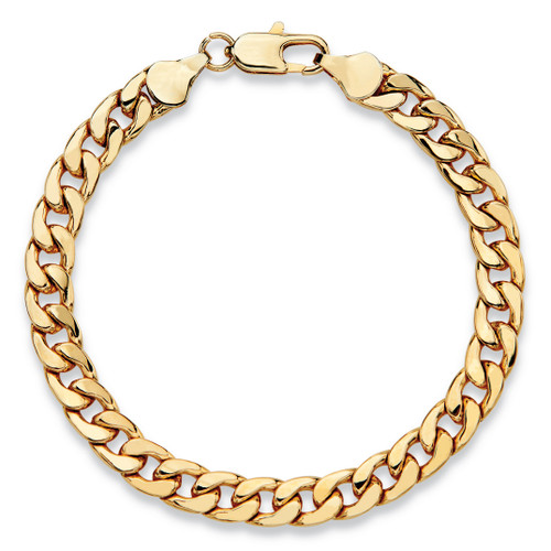 Men's Curb-Link Chain Bracelet Gold Ion-Plated 8" (6.5mm)