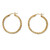 18k Gold Plated Sterling Silver Diamond Cut Hoop Earrings 1 1/4" Diameter