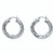 Twisted Hoop Earrings .925 Sterling Silver 1 1/4" Diameter