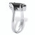 Marquise-Shaped Genuine Onyx Sterling Silver Classic Ring