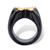 Genuine Black Jade Butterfly Ring in Solid 10k Yellow Gold