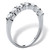 Round Cubic Zirconia Wedding Anniversary Band Ring .70 TCW in Platinum-plated Sterling Silver