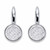 Round Diamond Two-Tone Cluster Earrings 1/4 TCW in Platinum over Sterling Silver