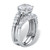 Round Cubic Zirconia 2-Piece Jacket Wedding Ring Set 4.40 TCW in Platinum over Sterling Silver