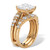 Princess-Cut Cubic Zirconia 2-Piece Jacket Wedding Ring Set 3.52 TCW in 18k Yellow Gold-plated Sterling Silver