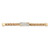 Men's 5.28 TCW Square-Cut and Pave Cubic Zirconia Gold-Plated Diagonal Curb-Link Bracelet 8"