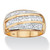 Men's 1.32 TCW Square-Cut Cubic Zirconia 14k Gold-plated Sterling Silver Channel-Set Ring