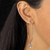 Crystal Drop Hoop Earrings in Rose Gold-Plated (1 1/2")