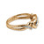Diamond Accent Two-Tone Interlocking Hearts Ring in 18k Gold over Sterling Silver