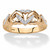Diamond Accent Two-Tone Interlocking Hearts Ring in 18k Gold-plated Sterling Silver
