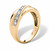 Men's 1/10 TCW Round Diamond Wedding Band in 18k Gold-plated Sterling Silver