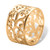 Vintage-Style Filigree Scroll Design Ring Band in 18k Gold-plated Sterling Silver