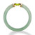 .50 TCW Round Green Peridot and Genuine Jade 10k Yellow Gold Cabochon Ring