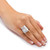 27.10 TCW Emerald-Cut Cubic Zirconia Platinum-Plated Ring