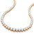 26.55 TCW Round Cubic Zirconia Gold-Plated Eternity Necklace 16"