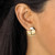 18k Gold over Sterling Silver Huggie-Style Hoop Lever-Back Earrings 5/8"