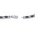 8.44 TCW Genuine Midnight Blue Sapphire Platinum-plated Sterling Silver "X & O" Bracelet