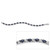 8.44 TCW Genuine Midnight Blue Sapphire Platinum-plated Sterling Silver "X & O" Bracelet