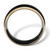 Two-Tone Wedding Band in Black and Gold Ion-Plated Stainless Steel