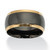 Two-Tone Wedding Band in Black and Gold Ion-Plated Stainless Steel