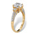 2.38 TCW Round Cubic Zirconia Engagement Anniversary Ring in 14k Gold-plated Sterling Silver