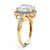 3.20 TCW Cushion-Cut Cubic Zirconia Cutout Halo Engagement Ring in Solid 10k Yellow Gold