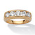 Men's 2.50 TCW Round Cubic Zirconia Wedding Band in 18k Gold-plated Sterling Silver Sizes 8-16