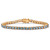 Round Simulated Birthstone Tennis Bracelet in Gold-Plated