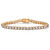 Round Simulated Birthstone Tennis Bracelet in Gold-Plated