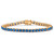 Round Simulated Birthstone Tennis Bracelet in Gold-Plated