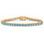 Round Simulated Birthstone Tennis Bracelet in Gold-Plated