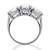 6.54 TCW Oval Cut Cubic Zirconia Platinum-plated Sterling Silver 3-Stone Bridal Engagement Ring